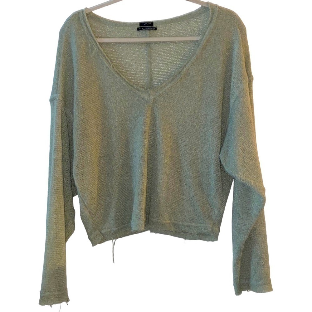 Urban Outfitters Out From Under Vneck Raw Hem Drape Top​​​​​​​​​​​​​​​​​​​​​​